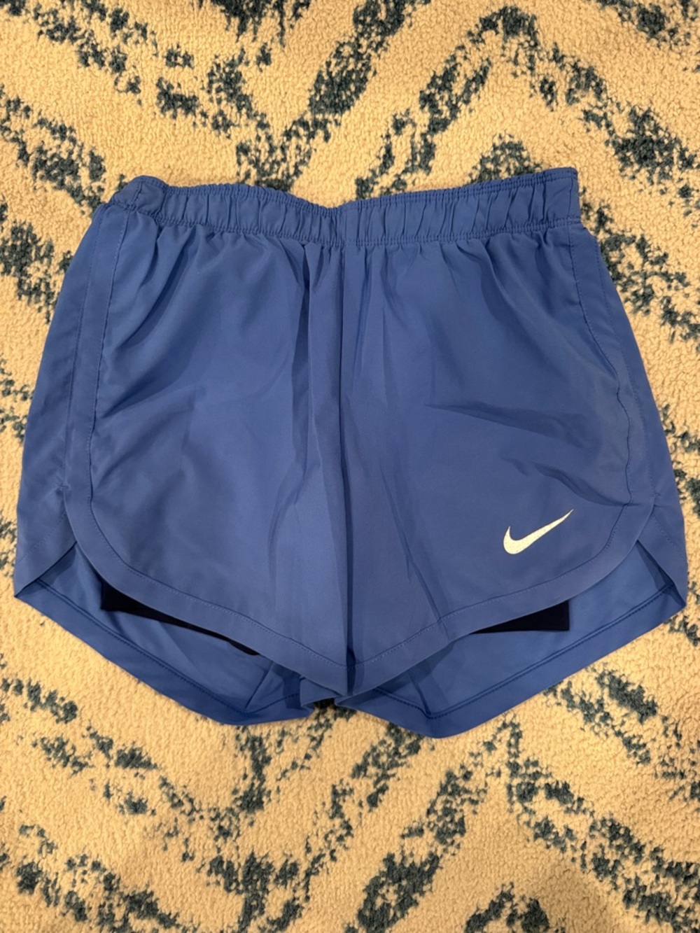 NIKE Blue Athletic Shorts with Swoosh